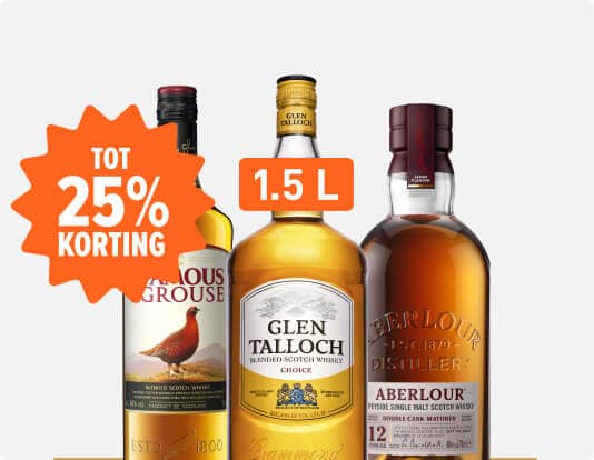 Whisky deals tot 25% korting
